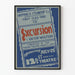 Vintage juliste Excursion Victor Wolfson Teatteri 12. katu
