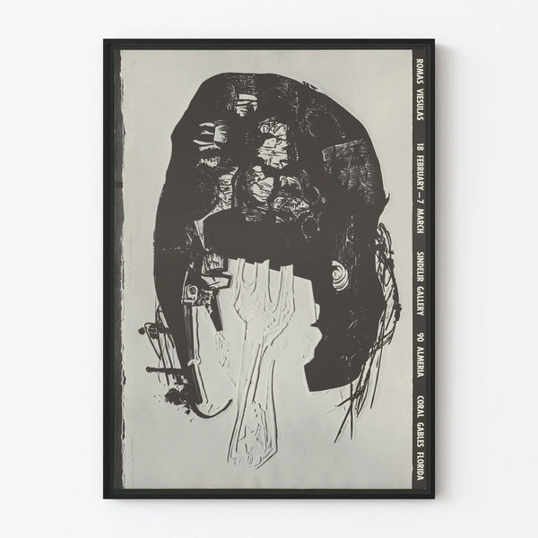 Näyttelyjuliste Romas Vesulas - Sindellr-galleria 1967