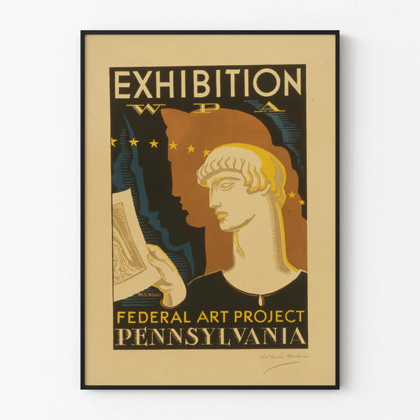 WPA Federal Art Project Pennsylvanian vintage juliste näyttelyyn