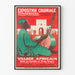 Vintage Juliste Strasbourg Koloniaali Näyttely Afrikkalainen kylä