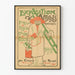 Vintage juliste taidejulisteiden näyttelystä Cirque de Reims 1896