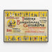 Vintage juliste Bonshommes Guillaume teatterinäyttelystä 1900 — kehystetty taideteos seinällä