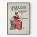 Vintage Fallou Juliste Seinätäideellinen Taideteos