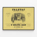 Vintage Falstaff -oopperan juliste, klassinen seinäkoriste — kehystetty taideteos seinällä
