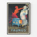Vintage juliste Faunus puulämmitteisen takan seinäkoristeeksi