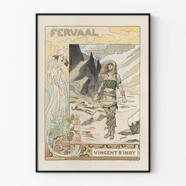 Art Nouveau -juliste Fervaal Vincent d'Indyn teoksesta Lucien Métivet
