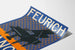 Vintage juliste Feurich -pianot, jossa flyygelimainen pianomotiv.