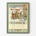 Vintage juliste helmikuulta talviasuiin pukeutuneista hahmoista