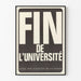 Vintage juliste yliopiston päättymisestä - typografinen seinäkoriste