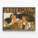 Vintage seinäjuliste Fledermaus art deco -tyylillä — kehystetty taideteos seinällä