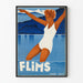 Vintage Juliste Flims Sveitsi - Seinäsisustus Art Déco