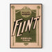 Vintage Flint vuosittainen kiertue - retroseinäkolla oleva juliste