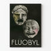 Vintage-teatterinaamioiden juliste Fluobyl