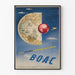 Vintage BOAC Juliste Seinätäide Matka ja Seikkailu