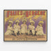 Vintagejuliste Folies Bergère Les Sisters Barrison - Retroseinustarakenne — kehystetty taideteos seinällä
