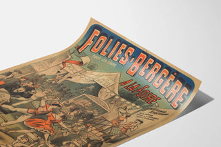 Vintage juliste Folies Bergère - Taiteellinen seinäkoristelu messuilla