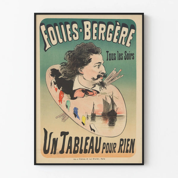 Seinäkoristejuliste Folies Bergère Ei mitään maalaus