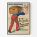Vintagejuliste La Famille du Brosseur - Teatterin seinäkoristelu retro