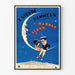 Vintage juliste For Heaven's Sake sinisellä kuunsäteen taustalla