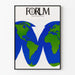 Vintage juliste Forum English Teaching, maailmankartta 1980