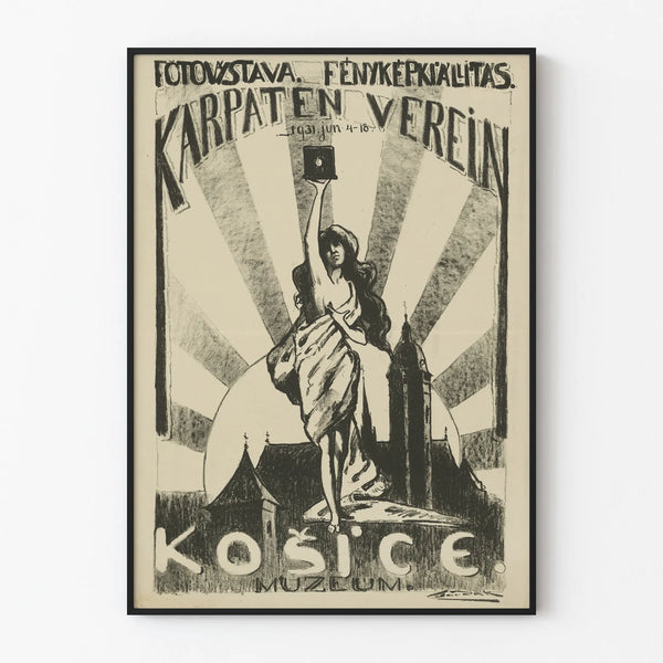 Vintage valokuva juliste Košice 1931