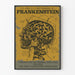 Vintage Frankenstein 1977 juliste anatominen kuvanveisto pääkallo