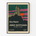 Vintage juliste Fritz Philippi - Adam Notmann, linnan siluetti auringonlaskussa