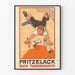 Vintage juliste Fritzlack Bester Fussbodenanstrich alkuperäiseen seinäkoristeluun