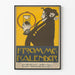 koristeellinen Art Nouveau -juliste naisesta ja tiimalasista