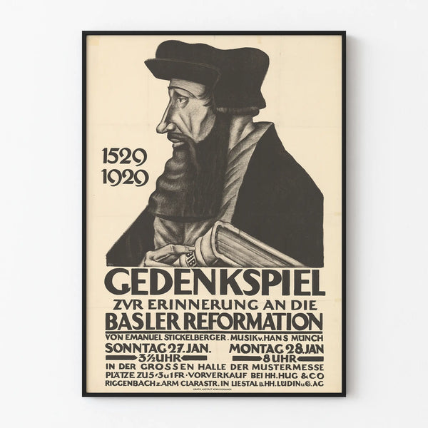 Baselin reformaation 1529-1929 muistolevystysjuliste