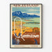 Vintage Juliste Uusi-Seelanti Queenstown koristeellinen