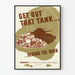 Vintage juliste seinäkoristelu Get Out That Tank Behind The Barn