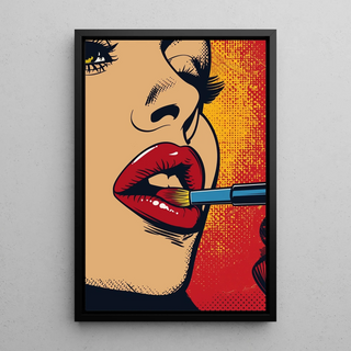 Tableau Pop Art - Rouge à Lèvres | Reproduction Tableau Décoration murale affiche copie