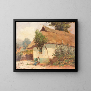 Maison de paysan hongroise - Ágoston Cs — kehystetty taideteos seinällä