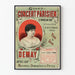 Vintage juliste Grand Concert Parisien 37 Faubourg Saint-Denis