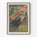 Vintage juliste Pau 1950 Grand Prix -autokilpailu