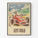 Retro juliste Pau Grand Prix - Juliste vintage-autokilpailusta