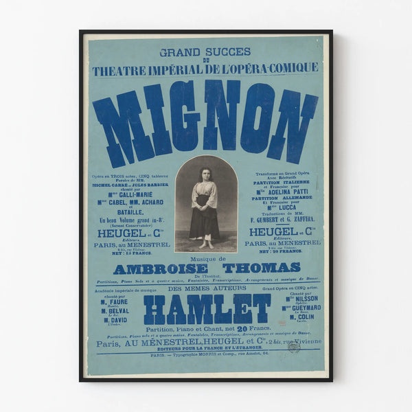 Vintage Juliste Ooppera Mignon Teatteri Keisarillinen
