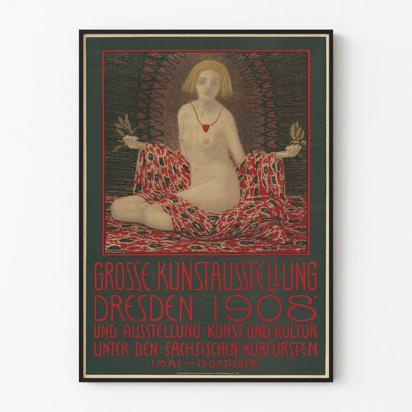 Art Nouveau -juliste Dresdenin taidetapahtuma 1908
