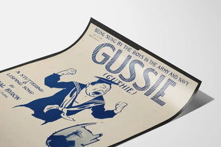 Vintage sotilassäveljuliste Gussie Guthie 1918