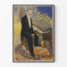 Vintage juliste H. Fragson pianolla - Champs-Élysées kello
