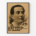 Vintagejuliste H. Plessisin muotokuvasta - Retroseinäkkeiden sisustus