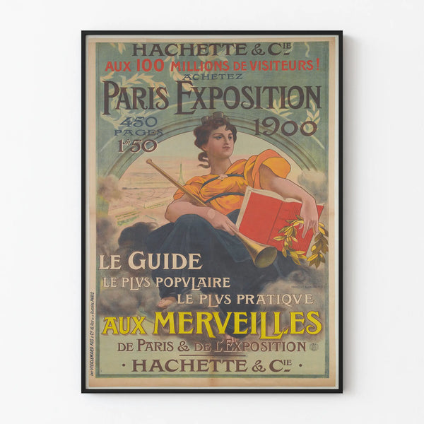 Vintage Pariisin näyttely 1900 - Retroseinäkollaitejuliste