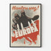 Retropropagandajuliste 'Kädet irti! Eurooppa' - Vintagemainen seinäkoristelu
