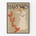 Koristejuliste vintage Harper's heinäkuulta art nouveau -tyylissä