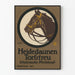 Vintage mainosjuliste hevosen pää