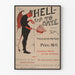 Vintage juliste Hell Up To Date satiirinen kuvaelma