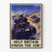 Vintage juliste sisäseinälle sota - Auta Britanniaa saamaan työ päätökseen