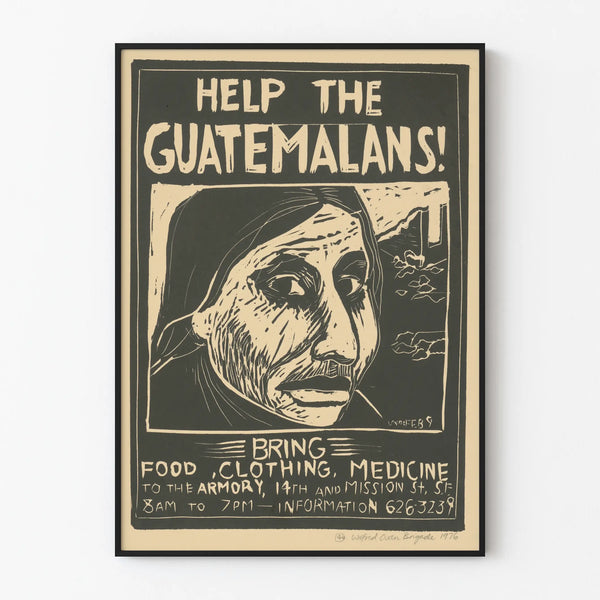 Guatemalan Solidaarisuusjuliste - Humanitaarinen apu vintage
