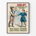 Vintage juliste naisten maanpuolustusarmeijasta Amerikassa - New Jersey osasto